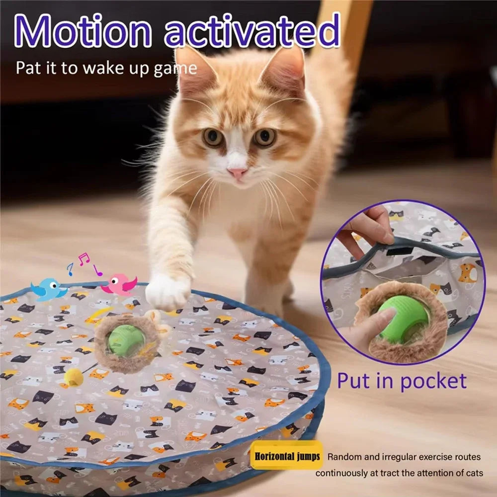 Cat Toys for Entertaining Yourself, Amusing Cat Balls, Automatic Cat Teaser, Hunting Cover for Cats, Toy Game Cover for Cats