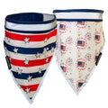 4Th of July Bandana for Large and Small Pets. Reflective Accessories for Walking Camping and off Leash Exploration 2 Pack. (Medium)