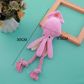 Squeaky Octopus Dog Toy Cotton Rope Interactive Chew Toy Boredom Relief Self Play Pet Toy for Small Puppy Dogs Wholesale