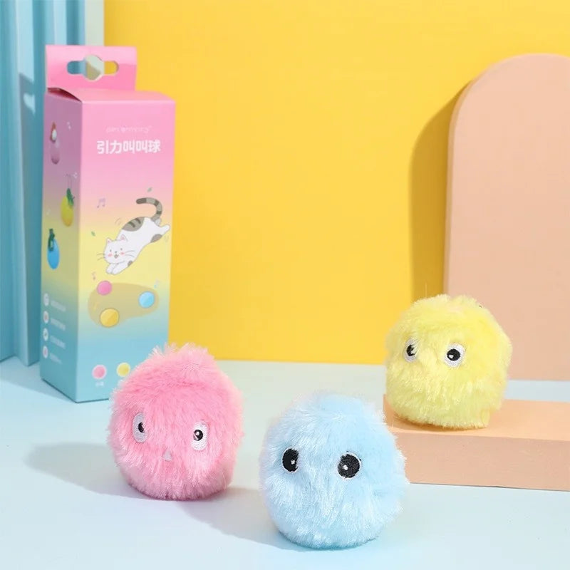 1/3Pcs Interactive Ball Smart Cat Dog Toys Plush Electric Catnip Training Toy Kitten Touch Sounding Pet Product Squeak Toy Ball