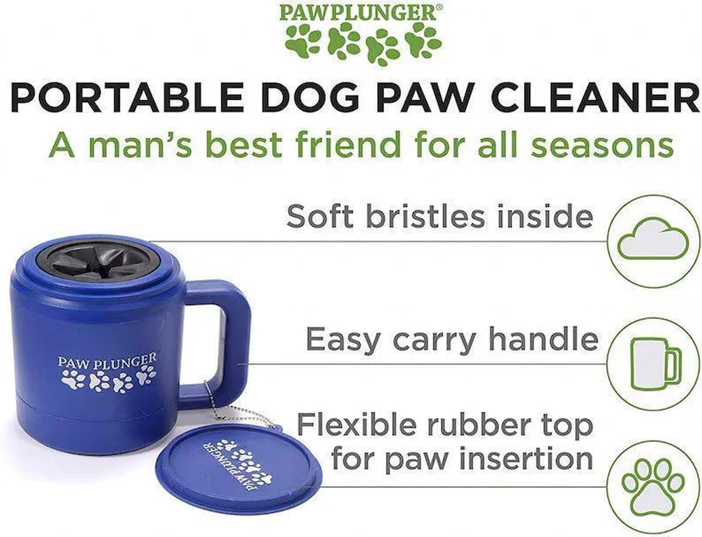 Paw Plunger Black 9.75 Inch L X 7 Inch W X 9.5 Inch H Gentle Paw Cleaner to Keep Your Home and Car Dirt-Free