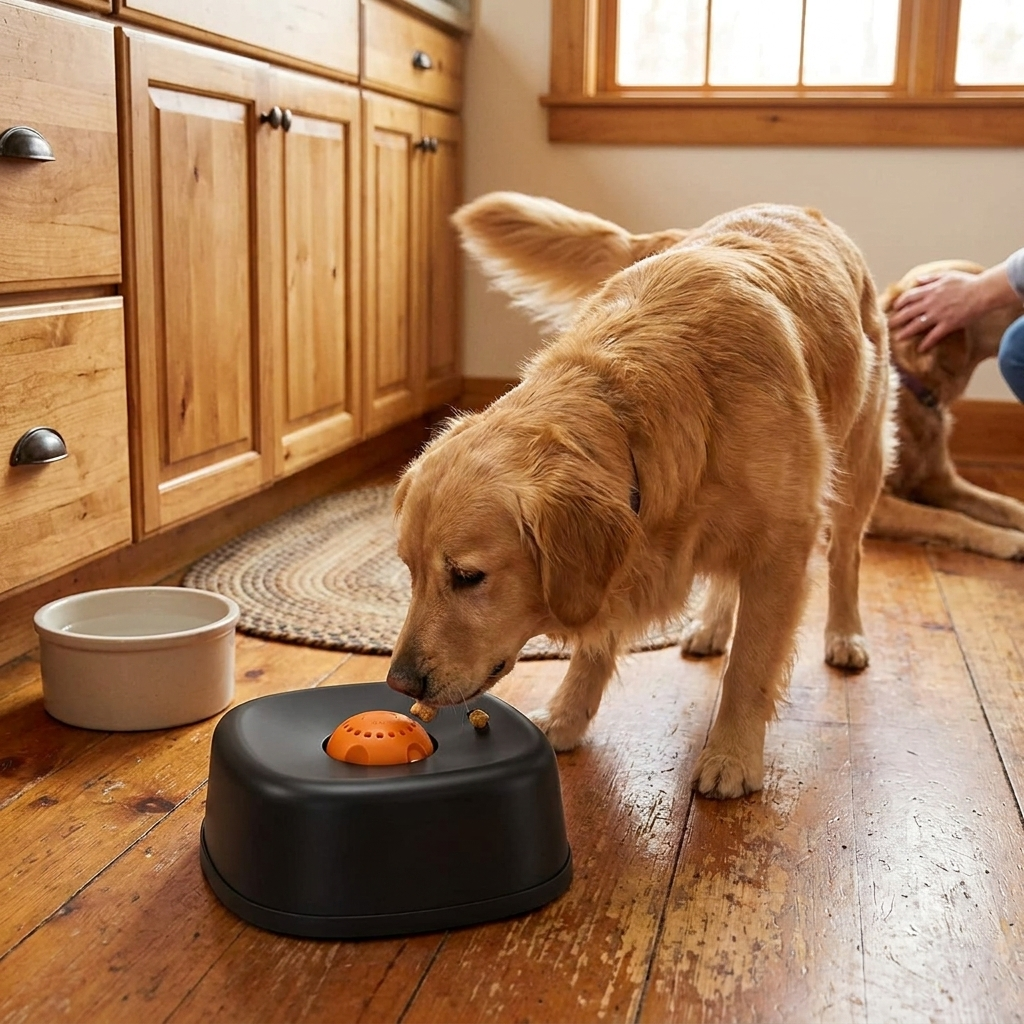 Slow Feeder Dog Bowl Liquid Treats lifestyle