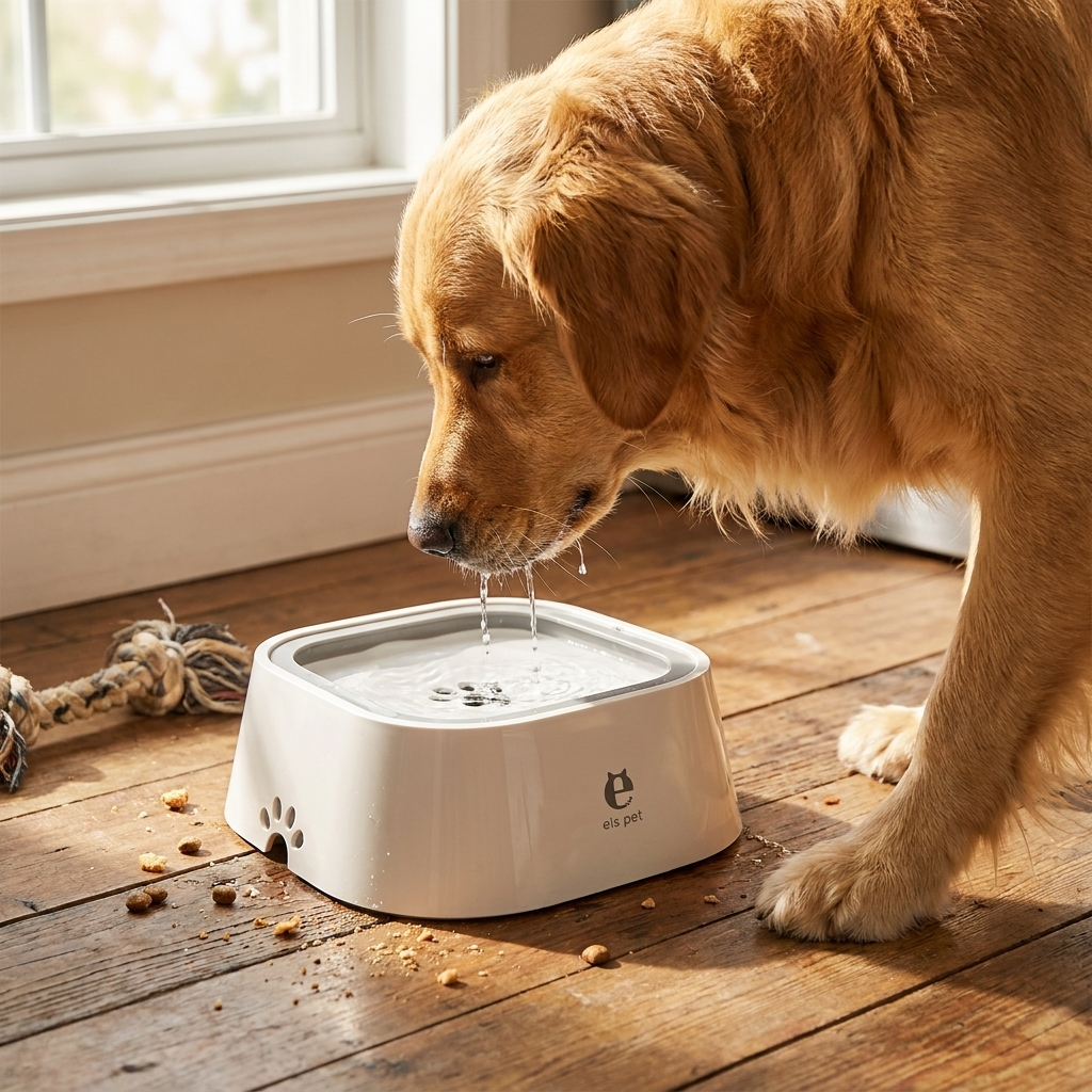 Dog Drinking Water Bowl Floating lifestyle