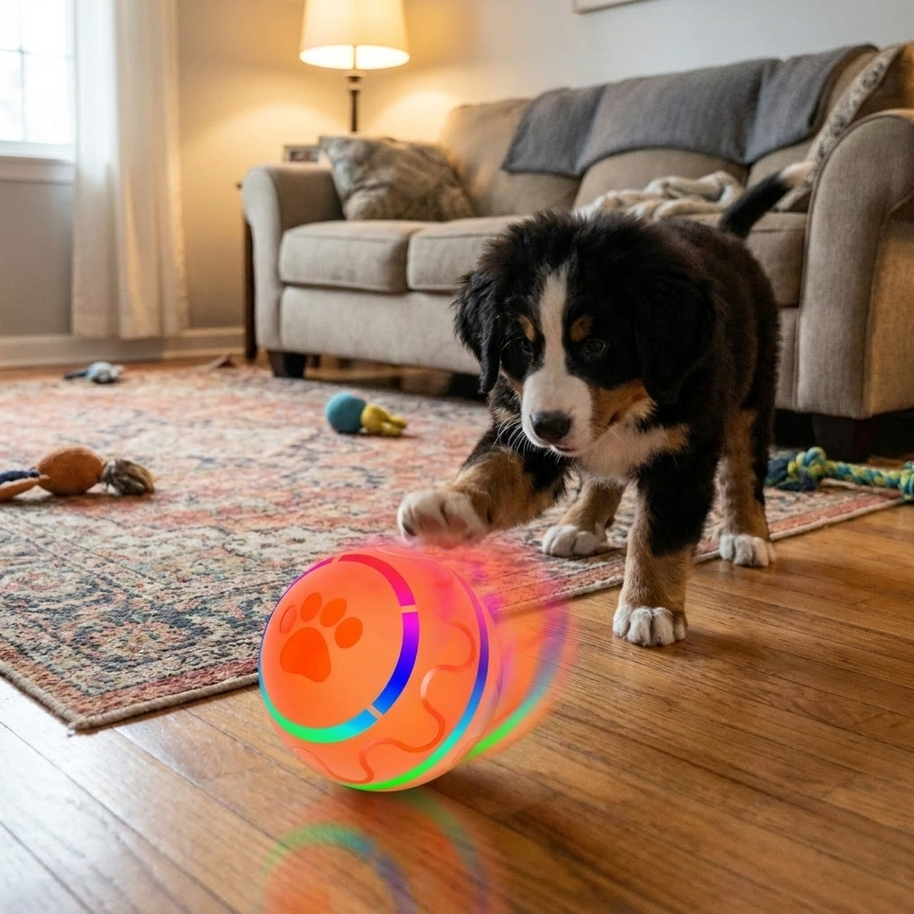 Peppy Pet Ball Interactive Dog Toy Rolling LED Ball