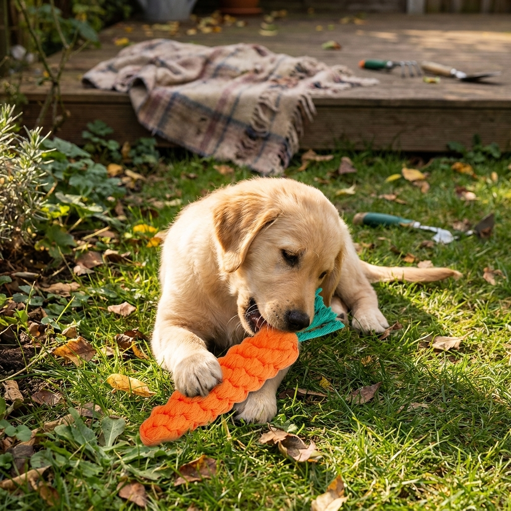 Carrot Dog Bite Rope Chew Toy