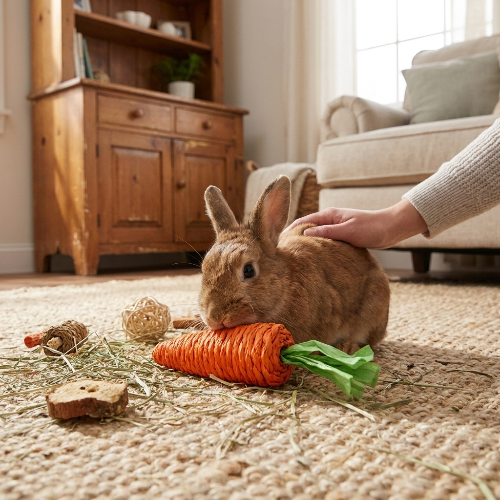 Cat Toys Sound Carrot Cat Stick in use