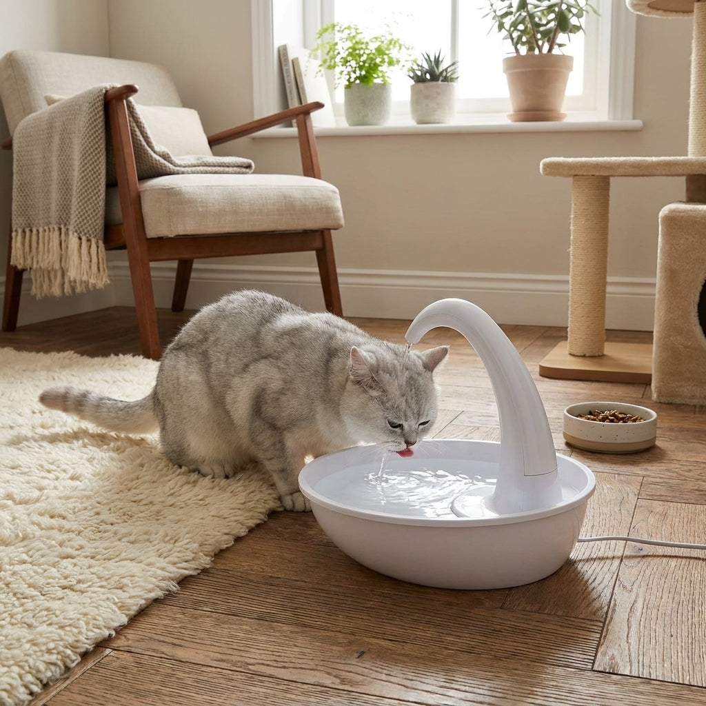 Pet Drinking Fountain in use